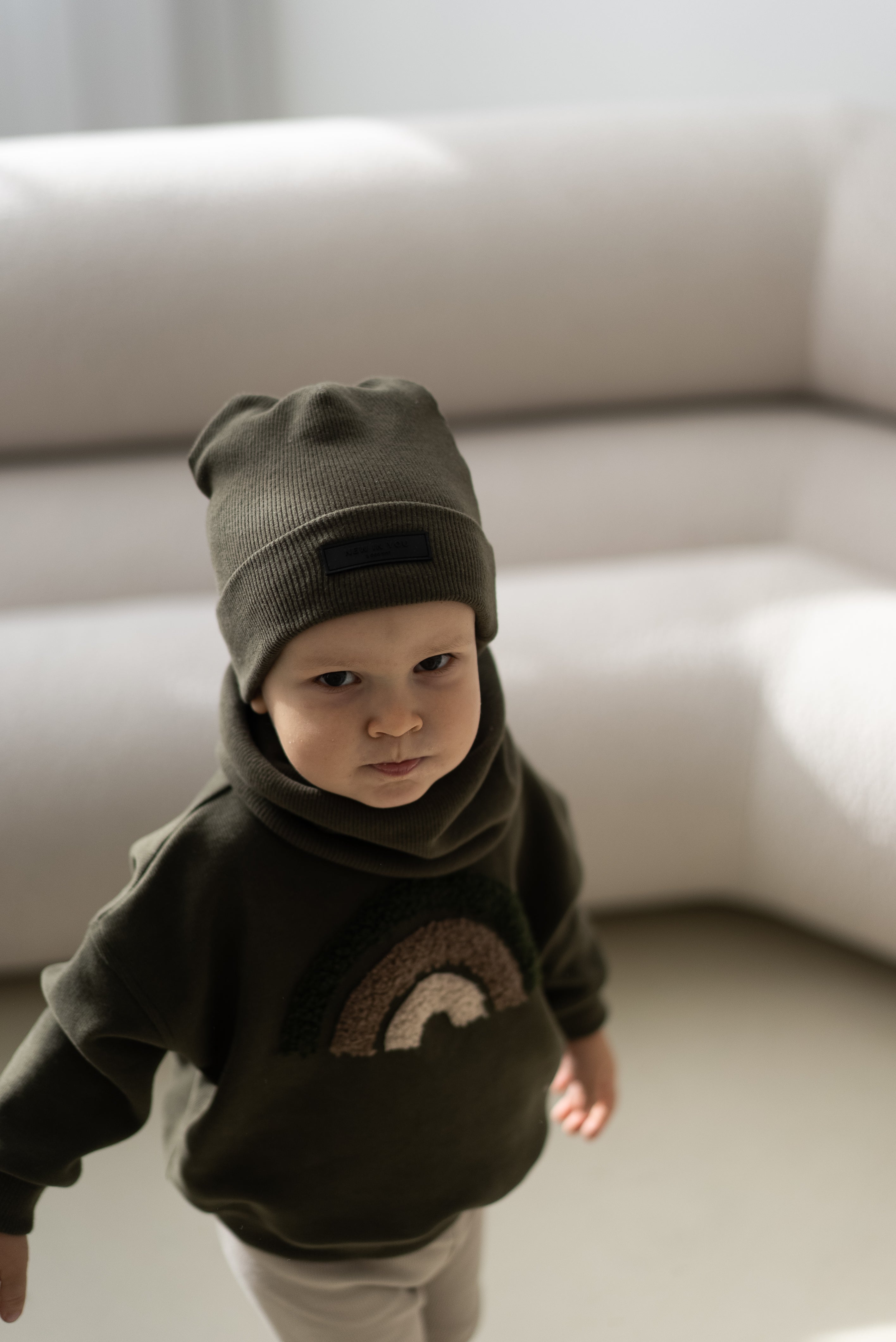 BABY BEANIE SET IN FOREST