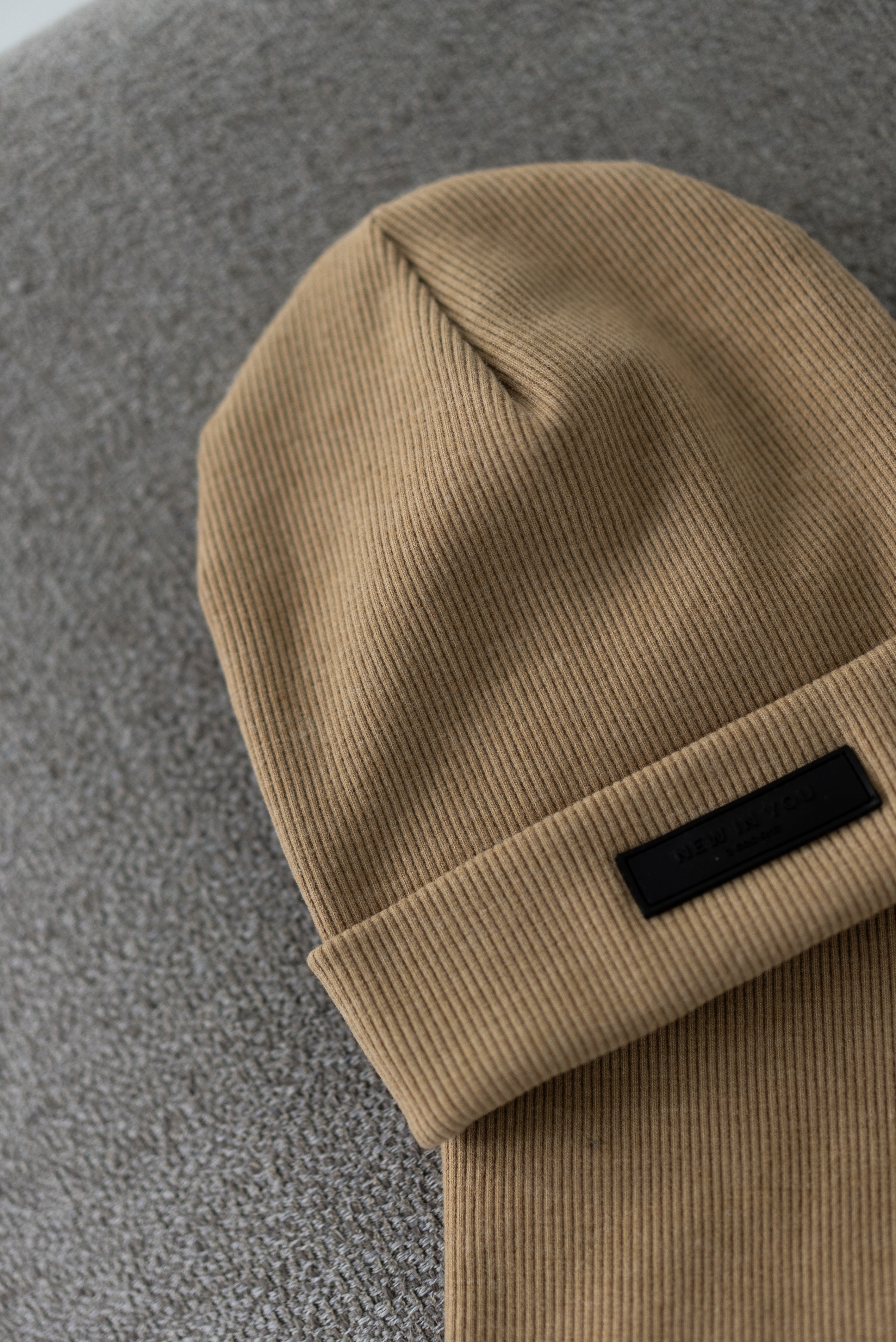 BABY BEANIE SET IN MUSTARD